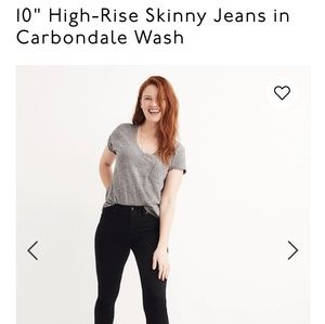 Madewell 10" High Rise Skinny Jeans in Carbondale